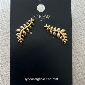 J. Crew Gold Botanical Earrings